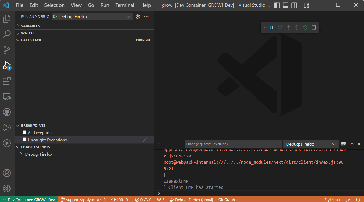 VSCode Firefox debugger